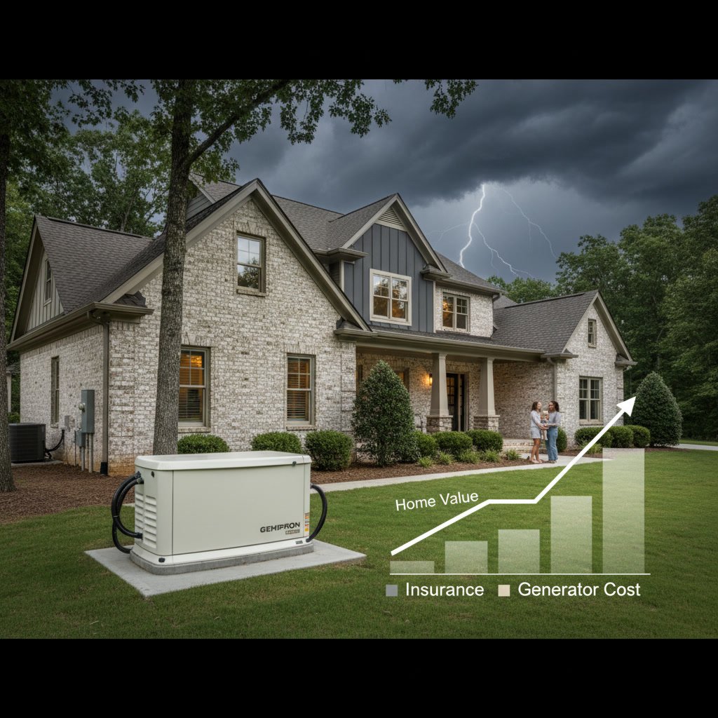 standby generator providing backup power to North Carolina home