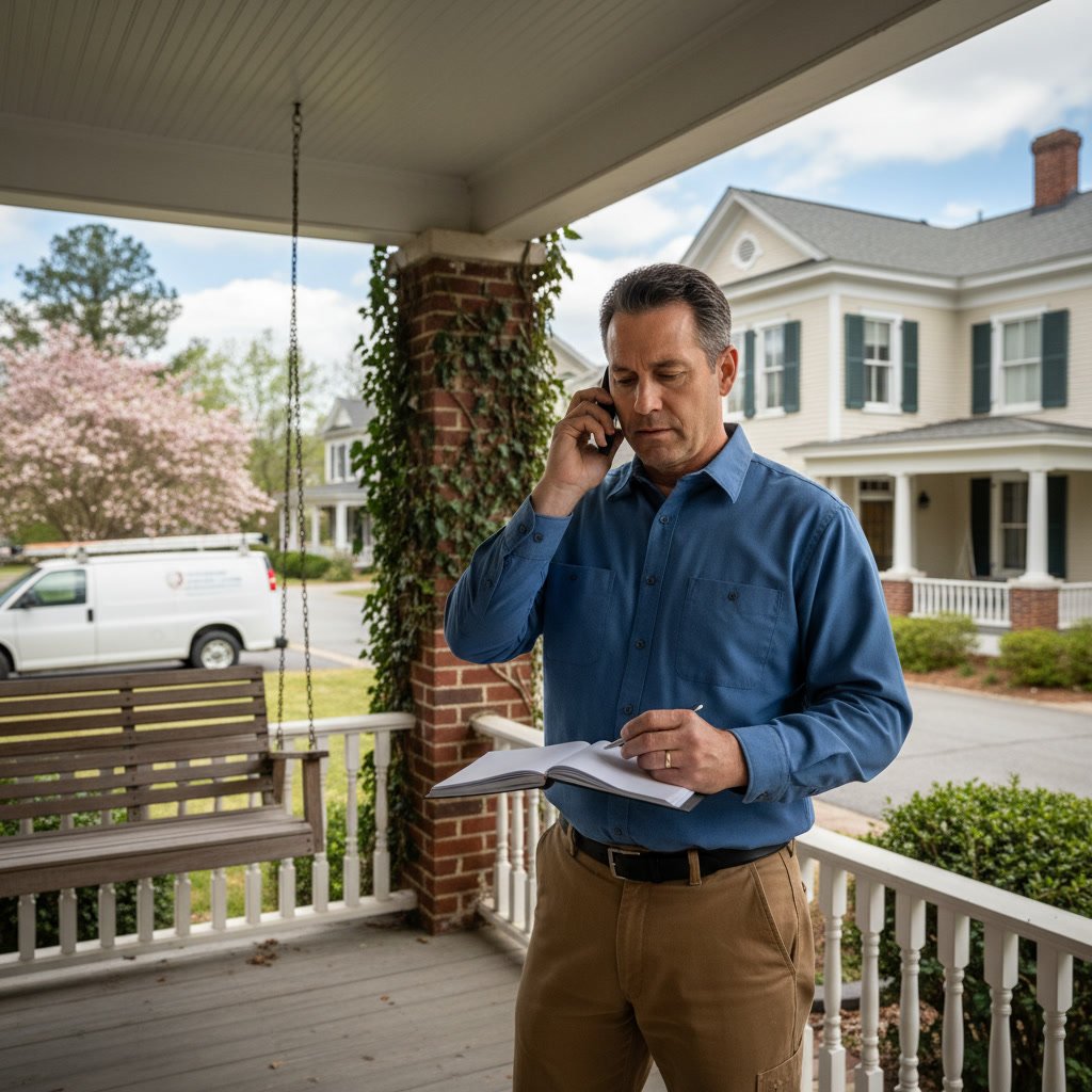 Electrician conducting diagnostic testing during residential electrical repair service